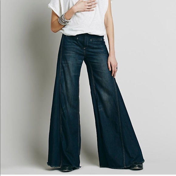 Free People Denim - Free people vintage extreme flair jeans.